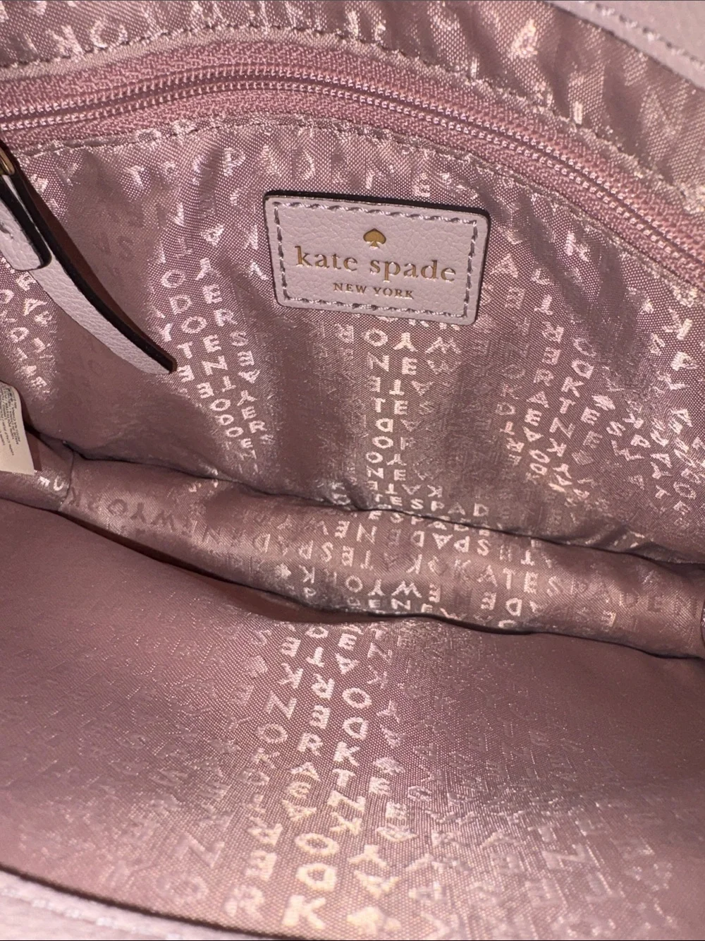 NWOT Kate Spade Zariah Hyde Place Satchel Crossbody mousse frost/calf hair + Dus